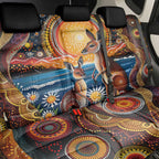 Australian Kangaroos Art Back Car Seat Cover Aboriginal Dot Painting