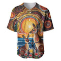 Australian Kangaroos Art Baseball Jersey Aboriginal Dot Painting