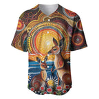 Australian Kangaroos Art Baseball Jersey Aboriginal Dot Painting