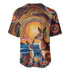 Australian Kangaroos Art Baseball Jersey Aboriginal Dot Painting