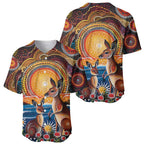 Australian Kangaroos Art Baseball Jersey Aboriginal Dot Painting