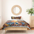 Australian Kangaroos Art Bedding Set Aboriginal Dot Painting