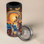 Australian Kangaroos Art 4 in 1 Can Cooler Tumbler Aboriginal Dot Painting