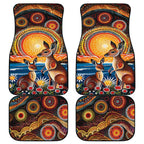 Australian Kangaroos Art Car Mats Aboriginal Dot Painting