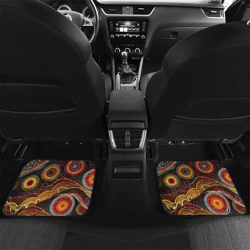 Australian Kangaroos Art Car Mats Aboriginal Dot Painting