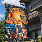 Australian Kangaroos Art Garden Flag Aboriginal Dot Painting