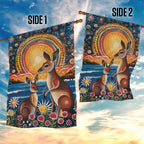 Australian Kangaroos Art Garden Flag Aboriginal Dot Painting
