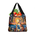 Australian Kangaroos Art Grocery Bag Aboriginal Dot Painting
