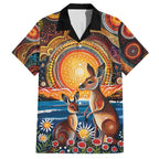 Australian Kangaroos Art Hawaiian Shirt Aboriginal Dot Painting