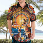Australian Kangaroos Art Hawaiian Shirt Aboriginal Dot Painting