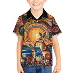 Australian Kangaroos Art Hawaiian Shirt Aboriginal Dot Painting
