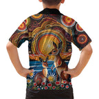 Australian Kangaroos Art Hawaiian Shirt Aboriginal Dot Painting