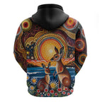 Australian Kangaroos Art Hoodie Aboriginal Dot Painting