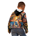 Australian Kangaroos Art Kid Hoodie Aboriginal Dot Painting