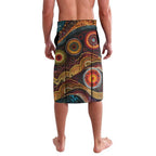 Australian Kangaroos Art Lavalava Aboriginal Dot Painting