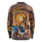Australian Kangaroos Art Long Sleeve Shirt Aboriginal Dot Painting