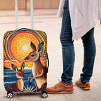 Australian Kangaroos Art Luggage Cover Aboriginal Dot Painting