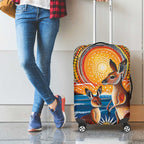 Australian Kangaroos Art Luggage Cover Aboriginal Dot Painting