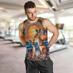 Australian Kangaroos Art Men Tank Top Aboriginal Dot Painting