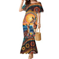 Australian Kangaroos Art Mermaid Dress Aboriginal Dot Painting