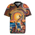 Australian Kangaroos Art Rugby Jersey Aboriginal Dot Painting