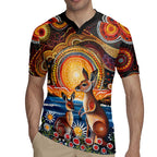 Australian Kangaroos Art Rugby Jersey Aboriginal Dot Painting