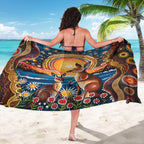 Australian Kangaroos Art Sarong Aboriginal Dot Painting