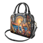 Australian Kangaroos Art Shoulder Handbag Aboriginal Dot Painting