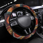 Australian Kangaroos Art Steering Wheel Cover Aboriginal Dot Painting