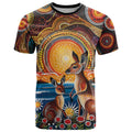 Australian Kangaroos Art T Shirt Aboriginal Dot Painting