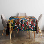 Australian Kangaroos Art Tablecloth Aboriginal Dot Painting
