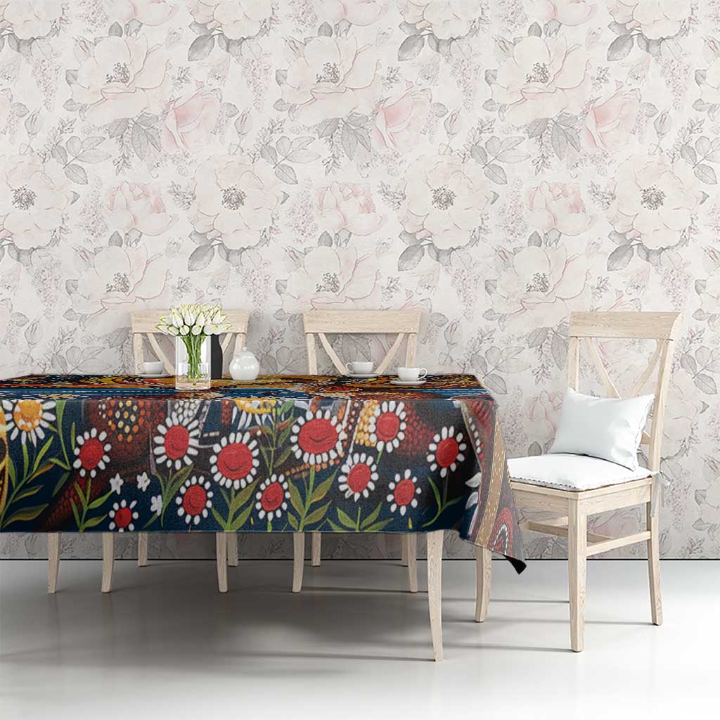 Australian Kangaroos Art Tablecloth Aboriginal Dot Painting