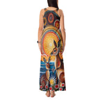 Australian Kangaroos Art Tank Maxi Dress Aboriginal Dot Painting