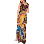 Australian Kangaroos Art Tank Maxi Dress Aboriginal Dot Painting