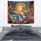 Australian Kangaroos Art Tapestry Aboriginal Dot Painting