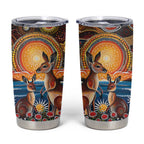 Australian Kangaroos Art Tumbler Cup Aboriginal Dot Painting