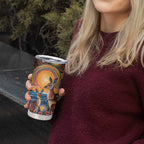 Australian Kangaroos Art Tumbler Cup Aboriginal Dot Painting