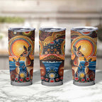 Australian Kangaroos Art Tumbler Cup Aboriginal Dot Painting