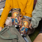 Australian Kangaroos Art Tumbler Cup Aboriginal Dot Painting