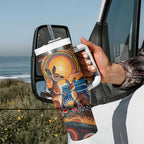 Australian Kangaroos Art Tumbler With Handle Aboriginal Dot Painting