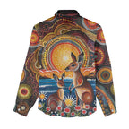 Australian Kangaroos Art Women Casual Shirt Aboriginal Dot Painting