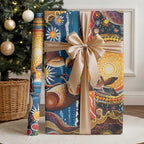 Australian Kangaroos Art Wrapping Paper Aboriginal Dot Painting - Aussie Hoodie