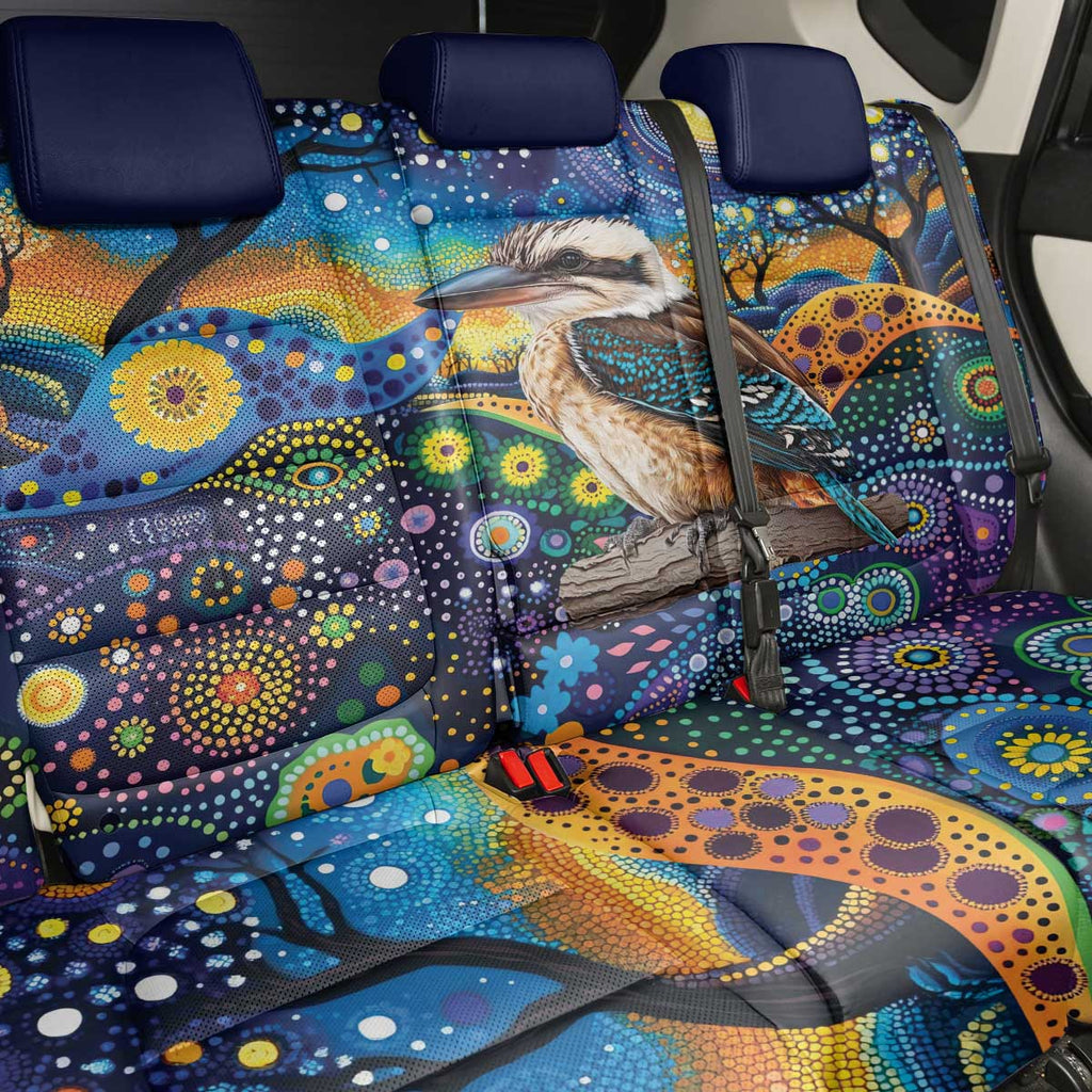 Australian Kookaburra Indigenous Back Car Seat Cover Aboriginal Dot Painting