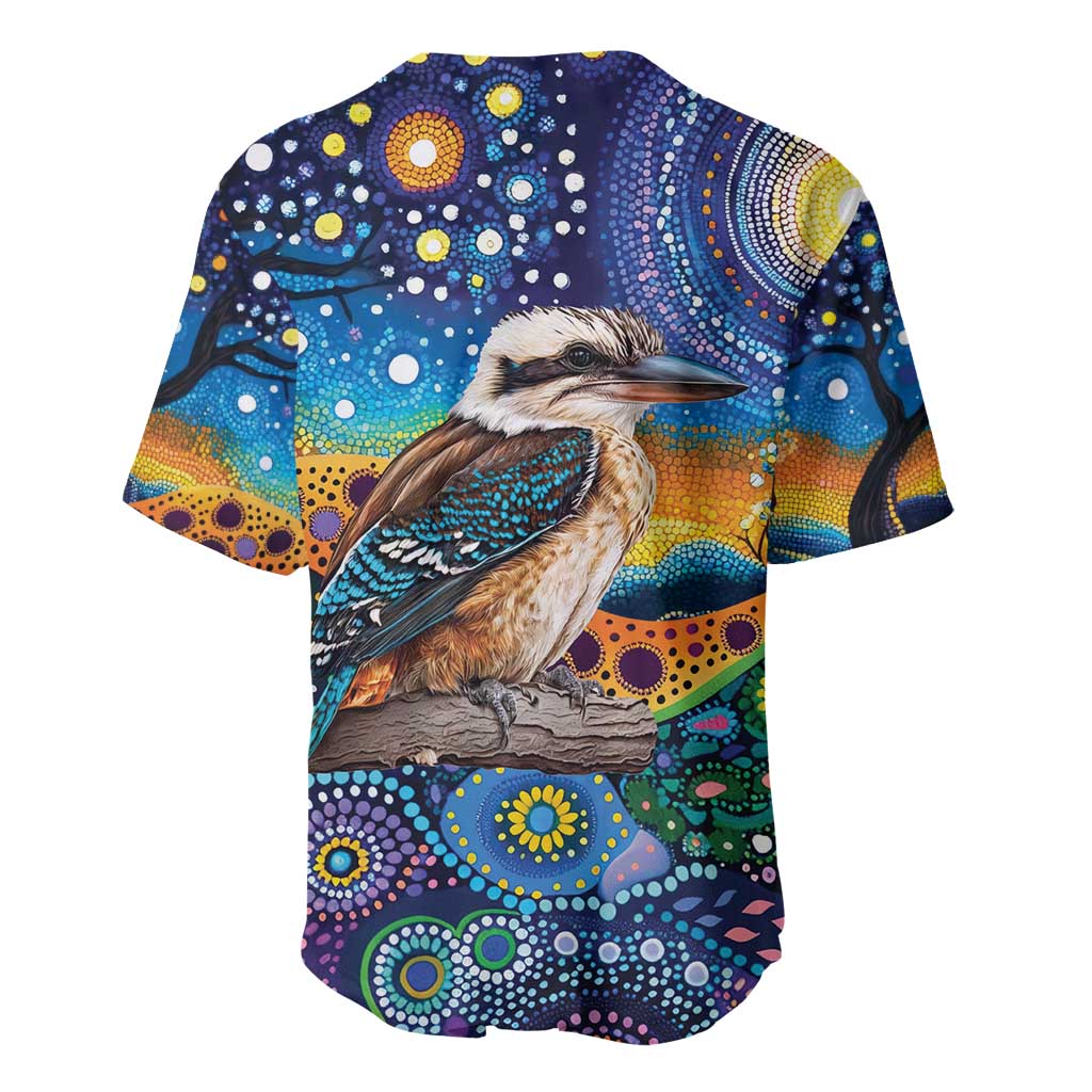 Australian Kookaburra Indigenous Baseball Jersey Aboriginal Dot Painting