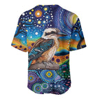 Australian Kookaburra Indigenous Baseball Jersey Aboriginal Dot Painting