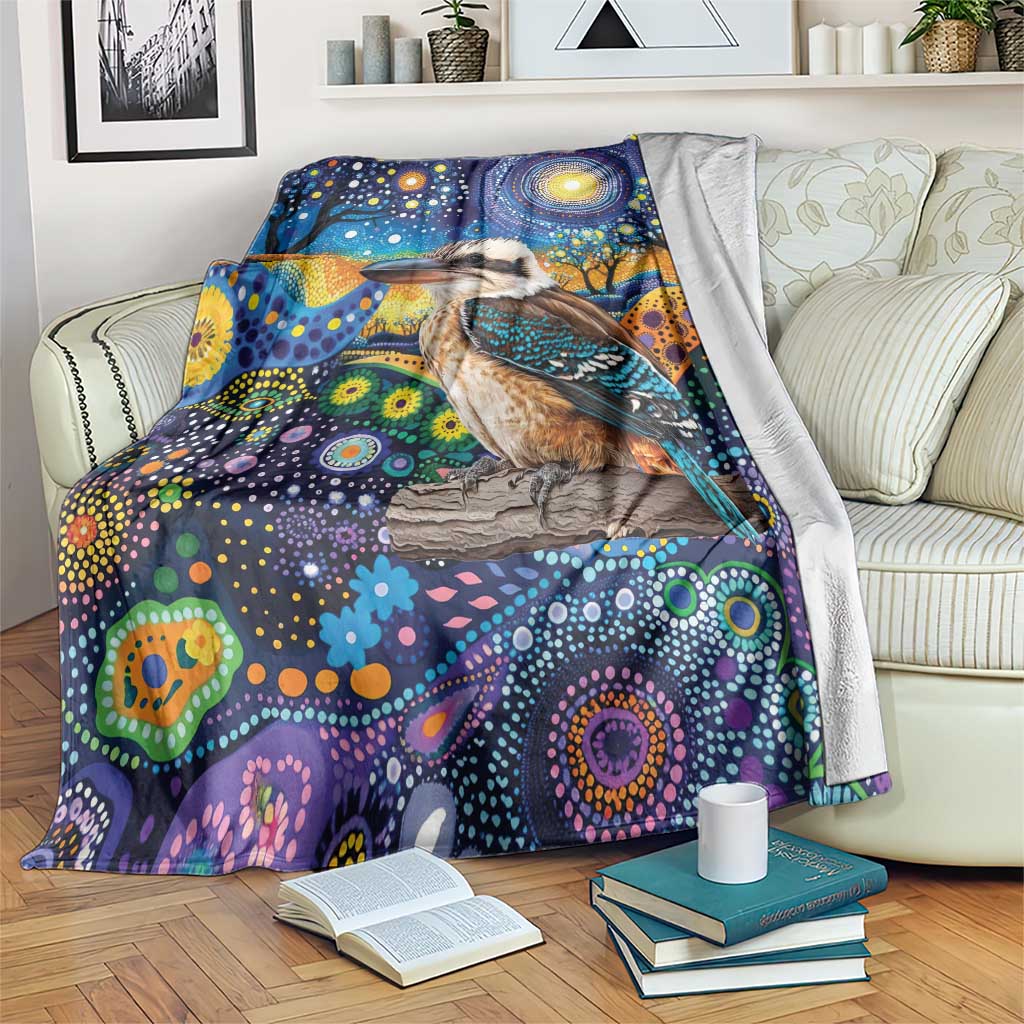 Australian Kookaburra Indigenous Blanket Aboriginal Dot Painting