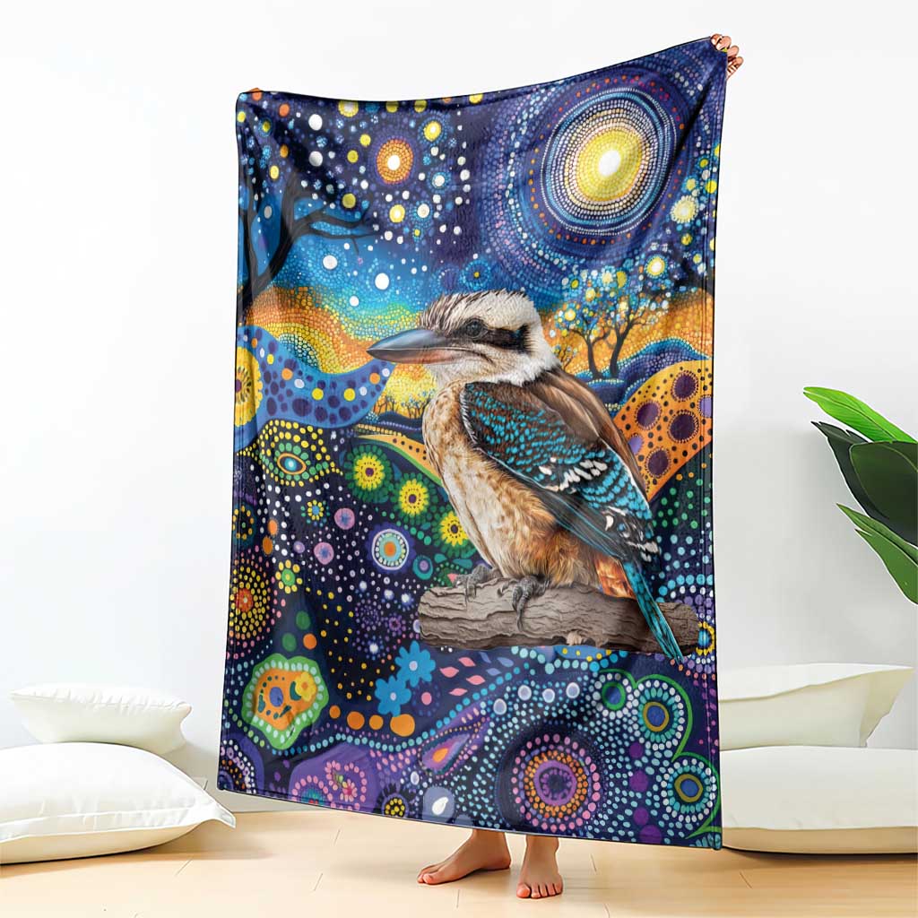 Australian Kookaburra Indigenous Blanket Aboriginal Dot Painting