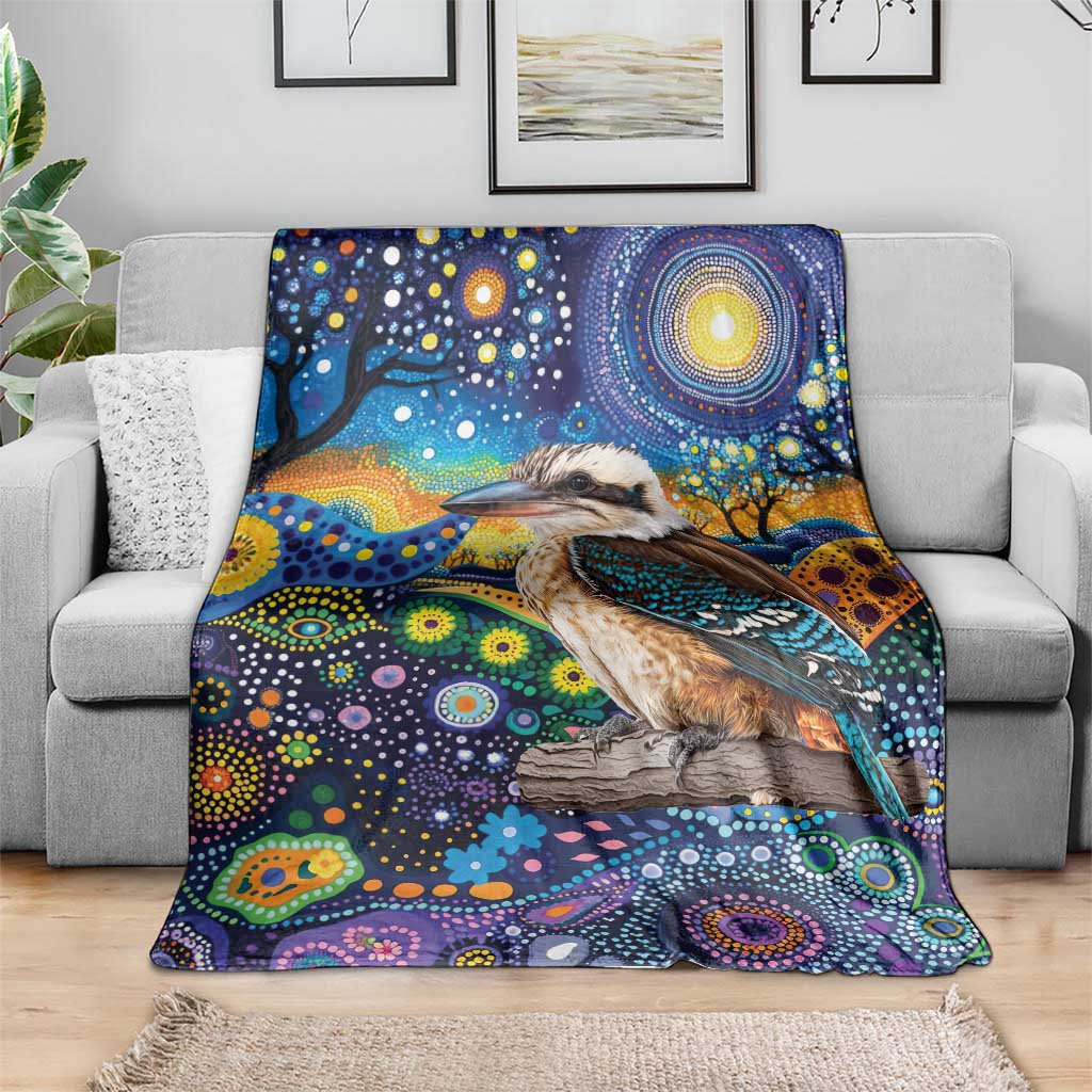 Australian Kookaburra Indigenous Blanket Aboriginal Dot Painting