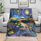 Australian Kookaburra Indigenous Blanket Aboriginal Dot Painting