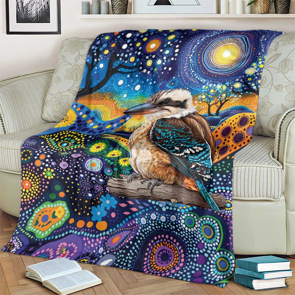 Australian Kookaburra Indigenous Blanket Aboriginal Dot Painting